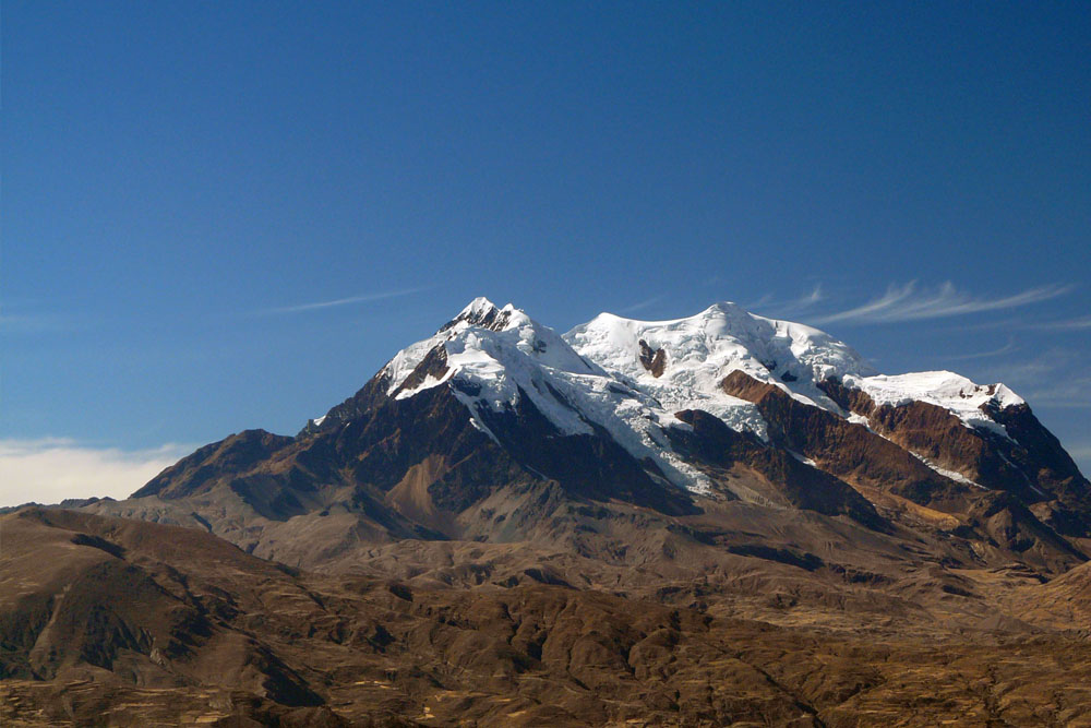 Climbing to Illimani